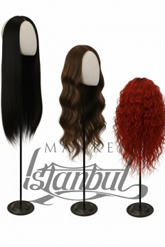 Delüks Yükseklik Ayarlanabilir Kumaş Kafa Mankeni