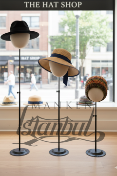 Delüks Yükseklik Ayarlanabilir Kumaş Kafa Mankeni