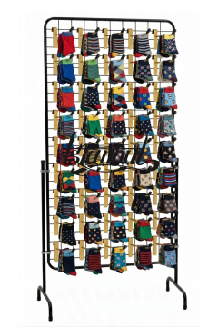 90 x 190 Cm Tel Pano Standı - 50 Adet Gold Askı Çubuklu Kauçuklu Tel Pano Kancalı Ürün Standı