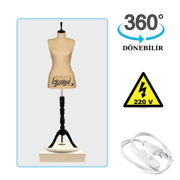 Döner Standlı Bayan Terzi Mankeni Vitrin Mankeni