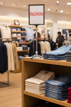 Siyah Beyaz A5 Ayaklı Etiketlik Fiyat Etiketi Sepet Etiketi