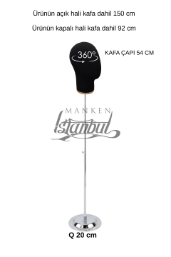 Delüks Yükseklik Ayarlanabilir Kumaş Kafa Mankeni