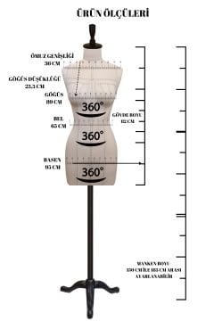 Profesyonel Balık 38 Süngerli Terzi Mankeni Prova Mankeni