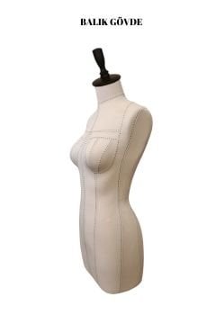 Profesyonel Balık 38 Beden İğne Batabilen Terzi Mankeni Prova Mankeni