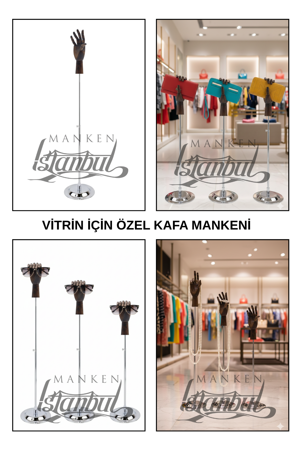 Yükseklik Ayarlanabilir Ahşap El Mankeni Şık tasarımıyla Estetik Dikkat Çeker