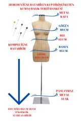 Profesyonel Balık 38 Süngerli Terzi Mankeni Prova Mankeni