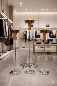 Yükseklik Ayarlanabilir Ahşap El Mankeni Şık tasarımıyla Estetik Dikkat Çeker