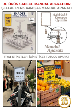 10 Adet Fiyat Etiketi Mandal Aparatı (ÇERÇEVESİZ)