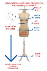 Profesyonel Balık 38 Süngerli Terzi Mankeni Prova Mankeni