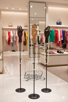 Yükseklik Ayarlanabilir Ahşap El Mankeni Şık tasarımıyla Estetik Dikkat Çeker