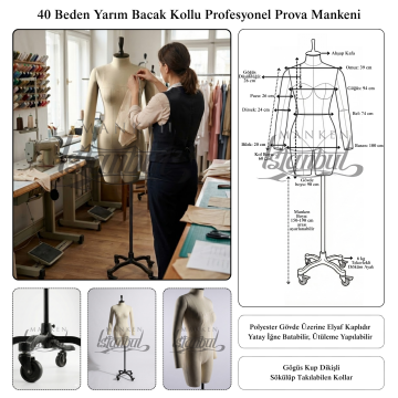 Tekerlekli döküm ayaklı Bayan profesyonel kollu prova mankeni