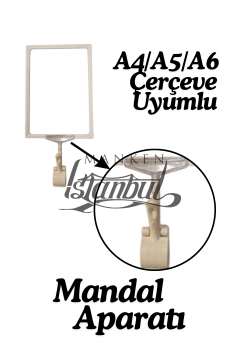 10 Adet Fiyat Etiketi Mandal Aparatı (ÇERÇEVESİZ) BEYAZ