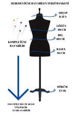 Döküm Ayaklı Sünger İğne Batan Terzi Mankeni Prova Mankeni