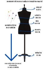 Döküm Ayaklı Sünger İğne Batan Terzi Mankeni Prova Mankeni