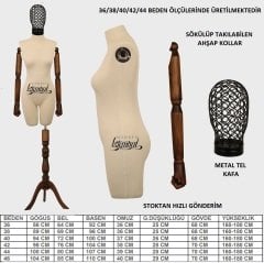 Kollu Tel Kafa Pantolon Giyebilen Terzi Vitrin Mankeni