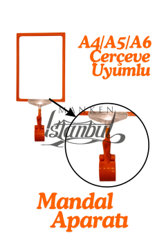 10 Adet Fiyat Etiketi Mandal Aparatı (ÇERÇEVESİZ) TURUNCU