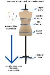 Döküm Ayaklı Sünger İğne Batan Terzi Mankeni Prova Mankeni