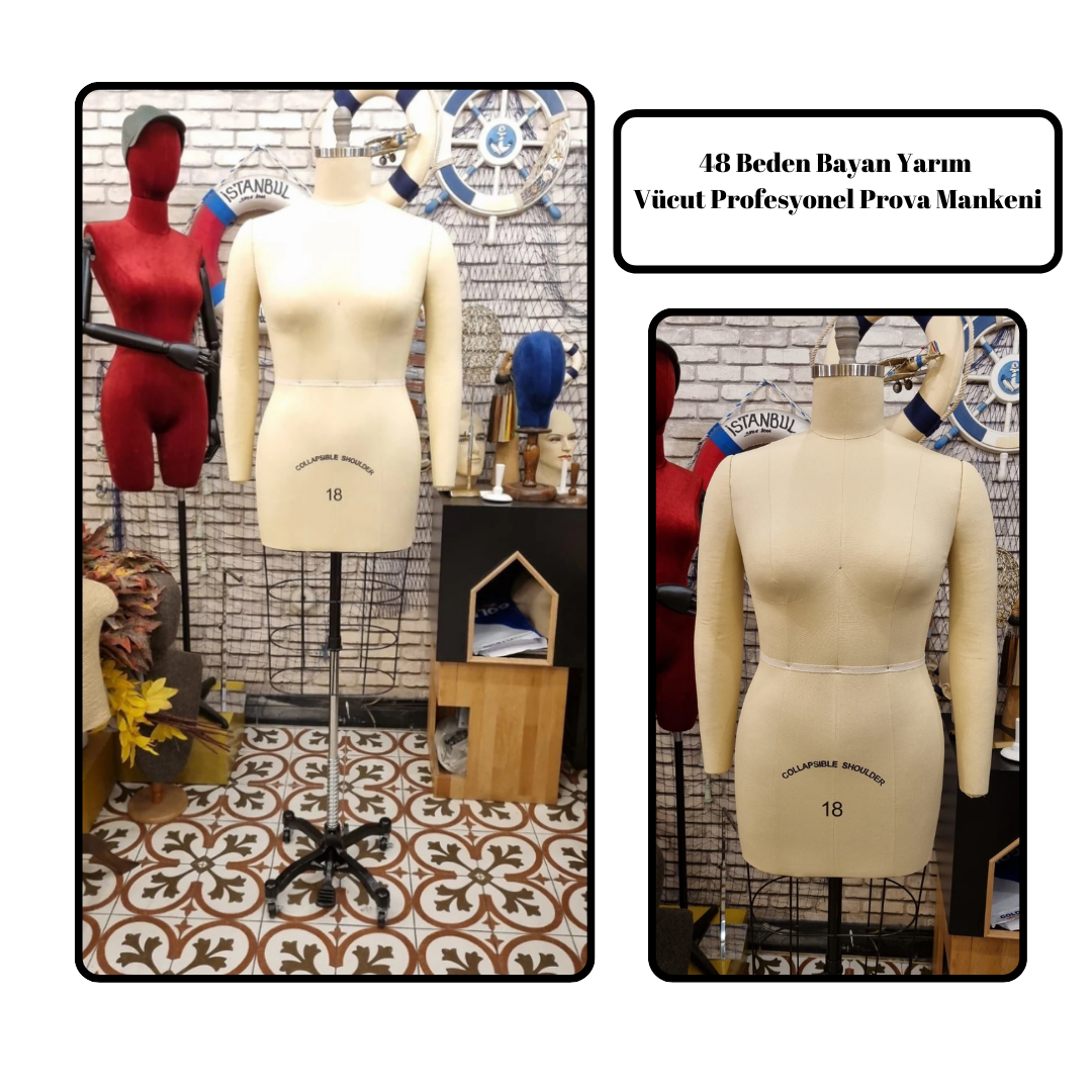 48 Beden İthal profesyonel kollu terzi mankeni prova mankeni