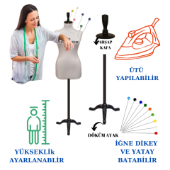Döküm Ayaklı Sünger İğne Batabilen Terzi Mankeni Prova Mankeni