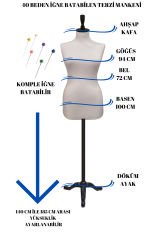 Döküm Ayaklı Sünger İğne Batabilen Terzi Mankeni Prova Mankeni