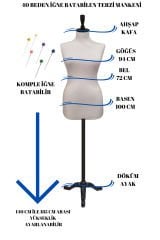Döküm Ayaklı Sünger İğne Batan Terzi Mankeni Prova Mankeni