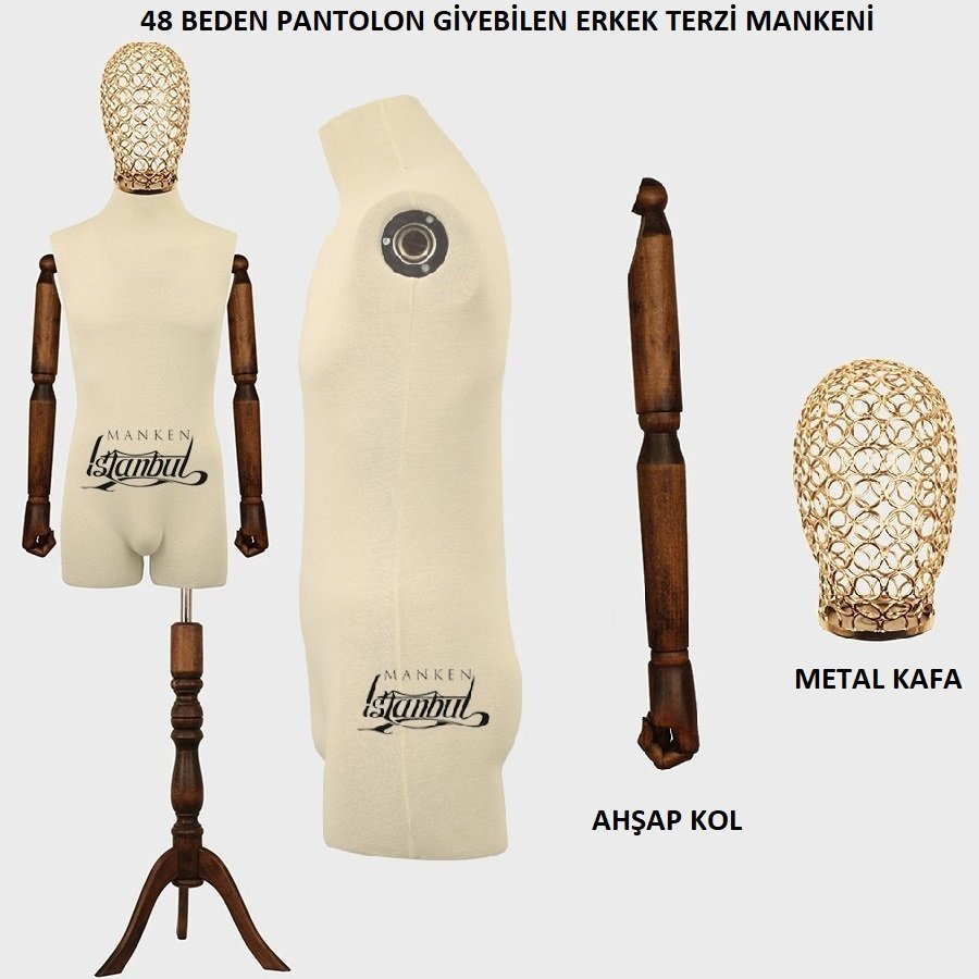 Pantolon Giyebilen Erkek Terzi Mankeni Vitrin Mankeni