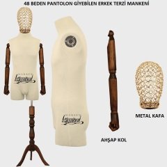 Pantolon Giyebilen Erkek Terzi Mankeni Vitrin Mankeni