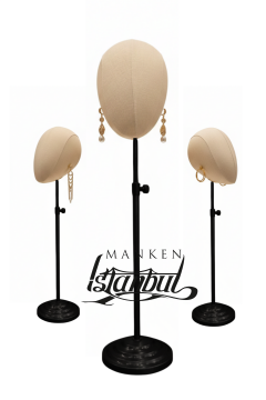 Delüks Yükseklik Ayarlanabilir Özel Kumaş Kafa Mankeni