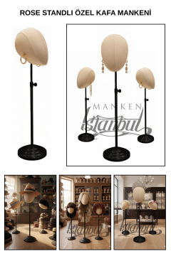 Delüks Yükseklik Ayarlanabilir Özel Kumaş Kafa Mankeni