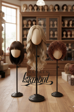 Delüks Yükseklik Ayarlanabilir Özel Kumaş Kafa Mankeni