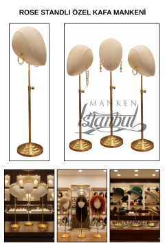 Delüks Yükseklik Ayarlanabilir Özel Kumaş Kafa Mankeni