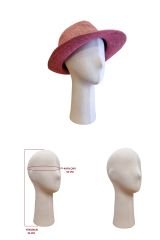 Bayan beyaz kumaş kaplı kafa mankeni