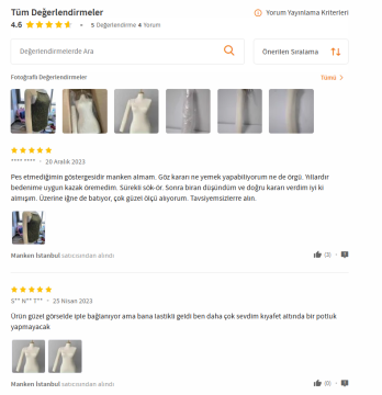 Sünger İğne Batabilen Seyyar Kol Sağ Taraf 36/38/40 Prova Mankeni Kolu