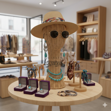 El Yapımı Rattan Kafa Mankeni Doğal Şık Sunumun Anahtarı