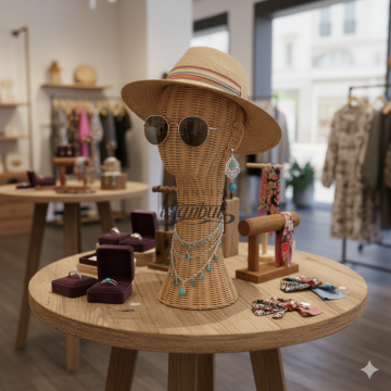 El Yapımı Rattan Kafa Mankeni Doğal Şık Sunumun Anahtarı