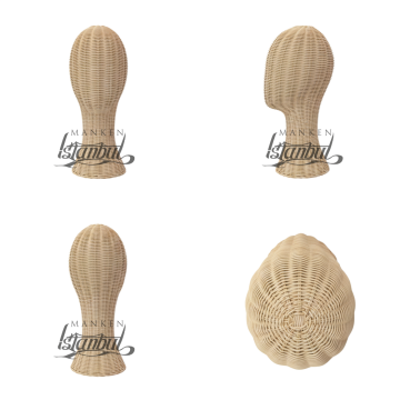 El Yapımı Rattan Kafa Mankeni Doğal Şık Sunumun Anahtarı