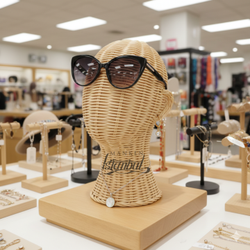 El Yapımı Rattan Kafa Mankeni Doğal Şık Sunumun Anahtarı