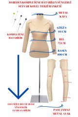Seyyar Kollu Sünger İğne Batabilen Terzi Mankeni Prova Mankeni