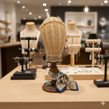 El Yapımı Rattan Kafa Mankeni Doğal Şık Sunumun Anahtarı