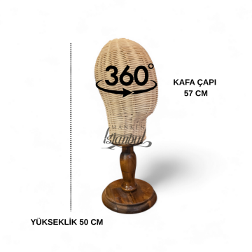 El Yapımı Rattan Kafa Mankeni Doğal Şık Sunumun Anahtarı