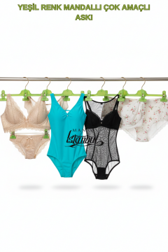 10 Adet Mandallı Yeşil Pantolon, Etek ve Mayo Ürünlerinde Akıllı Sergileme