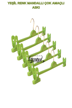 10 Adet Mandallı Yeşil Pantolon, Etek ve Mayo Askısı