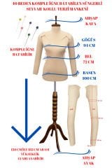 Seyyar Kollu Sünger İğne Batabilen Terzi Mankeni Prova Mankeni