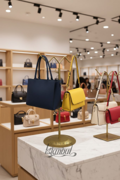 Gold Renk Yükseklik Ayarlı Çanta Standı