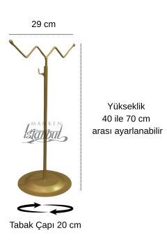 Gold Renk Yükseklik Ayarlı Çanta Standı