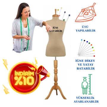 Süngerli Terzi Prova Mankeni 34-46 Beden Arası