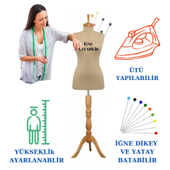 Süngerli Terzi Prova Mankeni 34-46 Beden Arası 34 beden