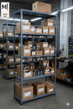 31x93x200 Çelik Raf | Civatalı Metal Depo Rafı | 5 Kat