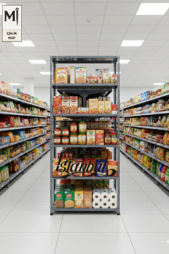 31x93x200 Çelik Raf | Civatalı Metal Depo Rafı | 6 Kat