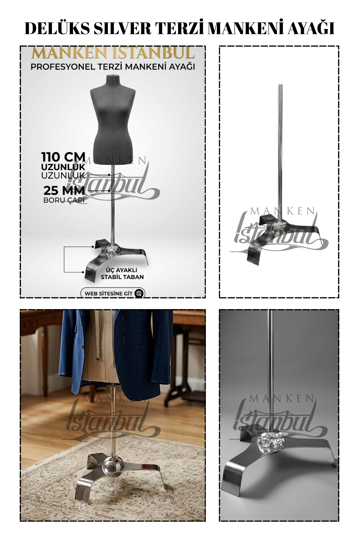 De Lüks Silver Terzi Mankeni Ayağı